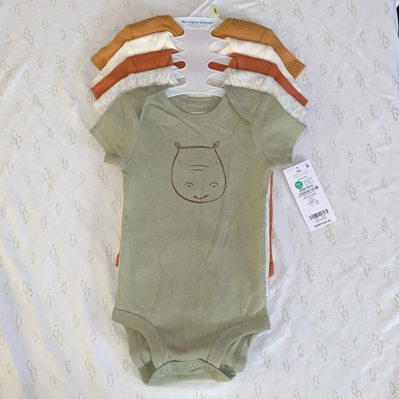 Set of 5 onesies. Gender neutral animals. NWT 3Months Never worn. - Picture 1 of 5